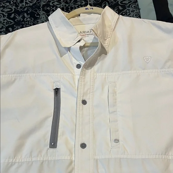 Ariat Men's Casual Button Down Shirt - White - Picture 9 of 10